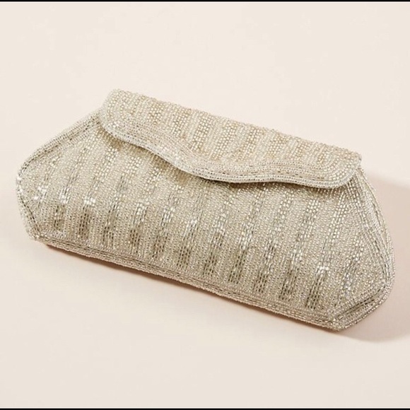 Anthropologie Handbags - NWT Anthropologie Vivian Beaded Clutch
